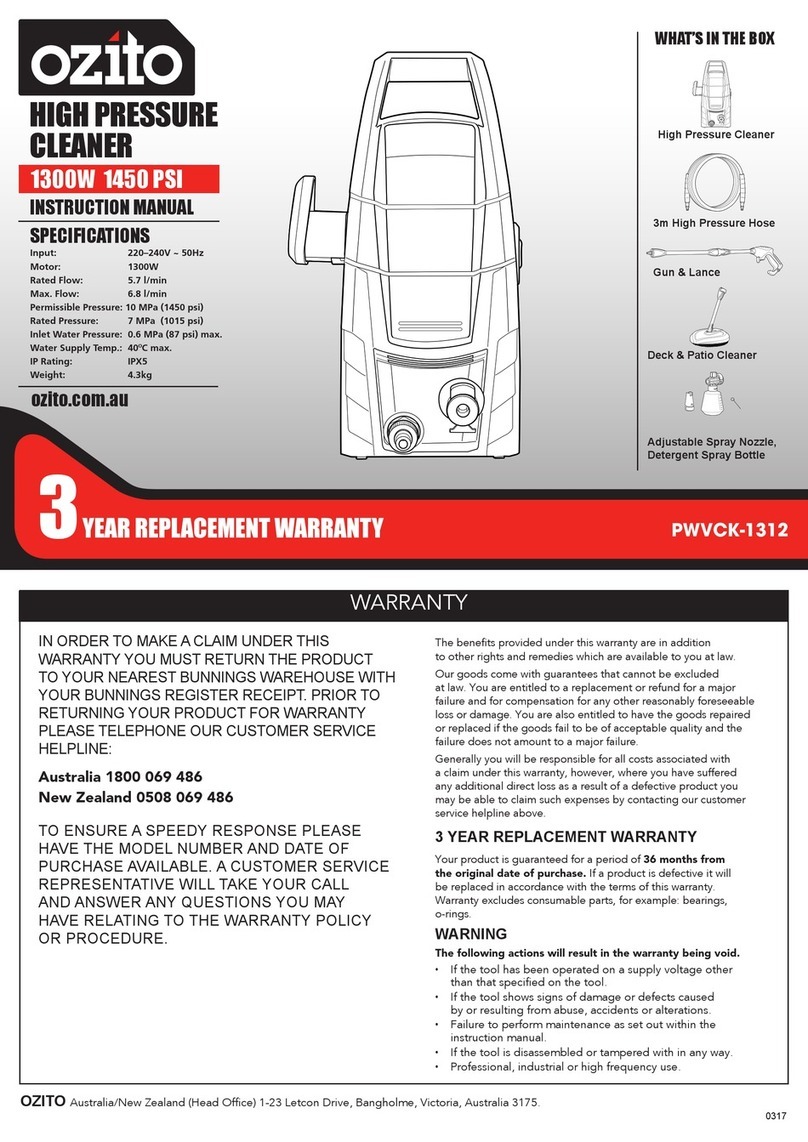 Ozito PWVCK-1312 instruction manual