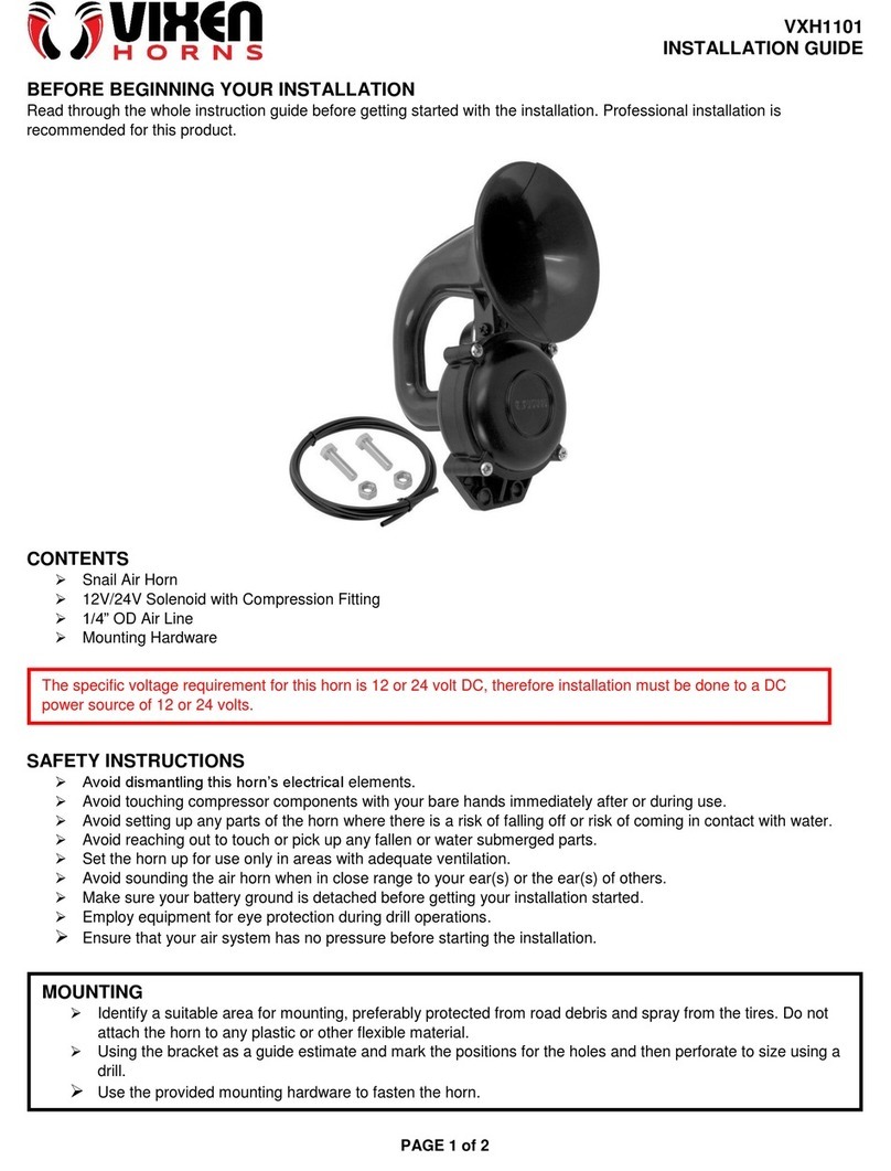 Vixen Horns VXH1101 installation guide