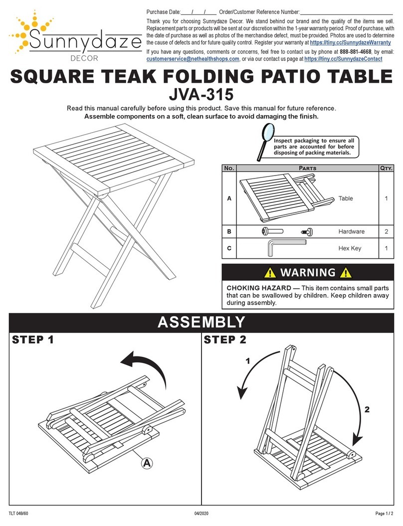 Sunnydaze Decor JVA-315 quick start guide