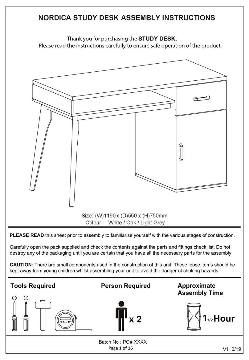 GFW NORDICA STUDY DESK Assembly instructions GFW NORDICA STUDY DESK Assembly instructions