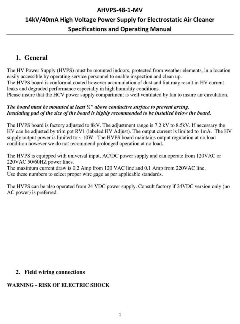 Allanson AHVPS-48-1-MV operating manual