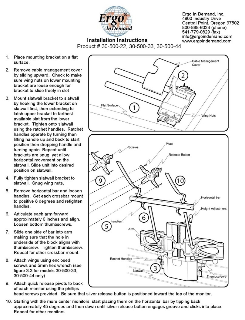 Ergo In Demand 30-500-22 User manual