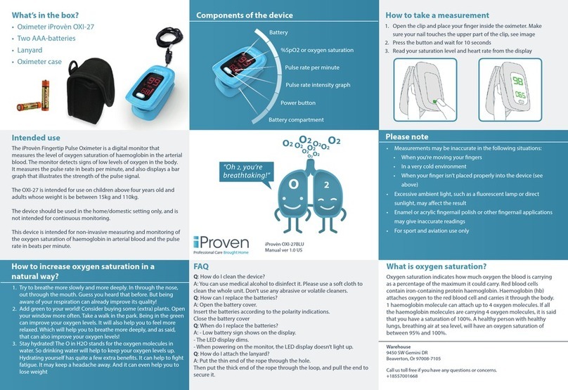 iProven OXI-27 instructions
