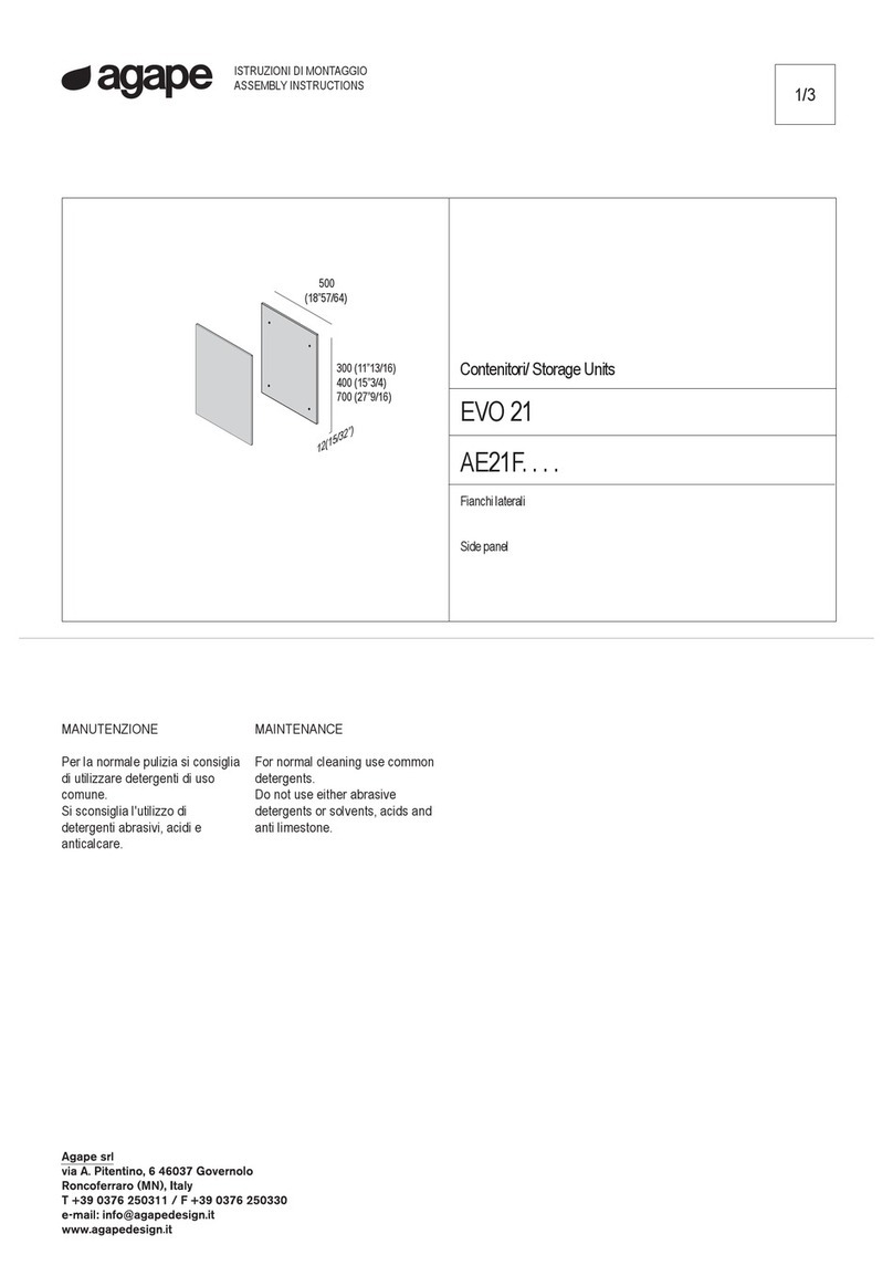 agape EVO 21 AE21F Series Assembly instructions