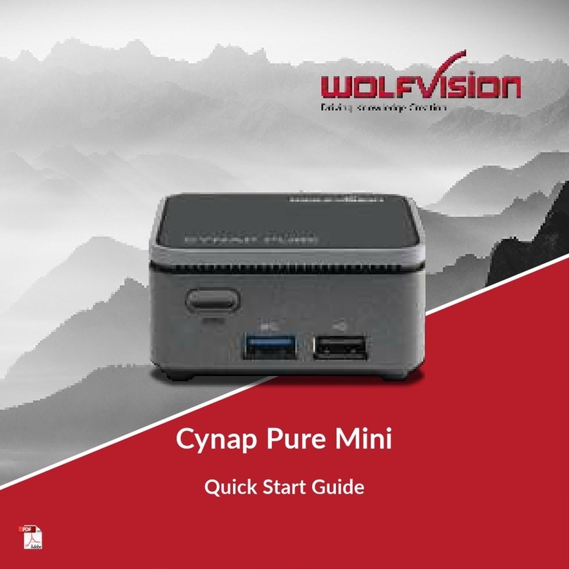 WolfVision Cynap Pure Mini quick start guide