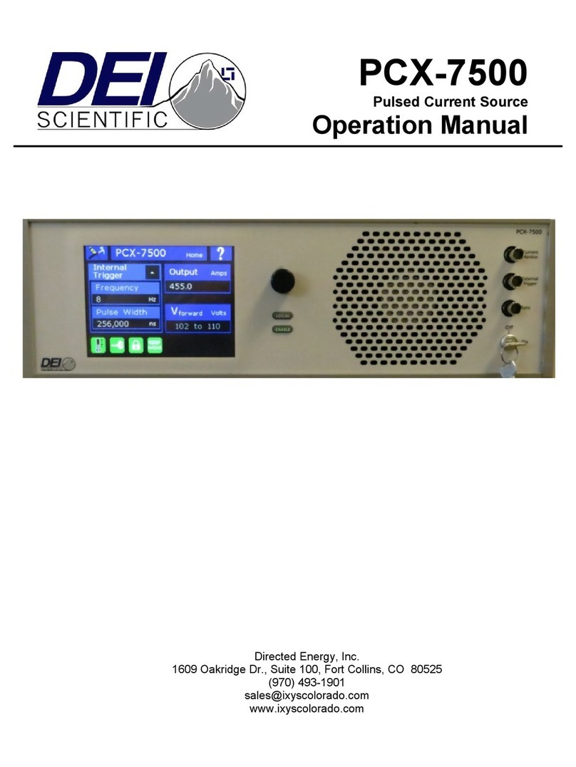 DEI PCX-7500 Operation manual