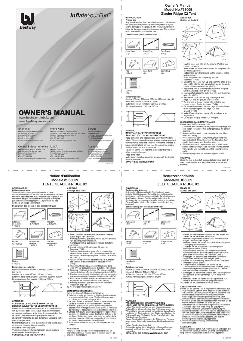 Bestway Glacier Ridge X2 owner's manual