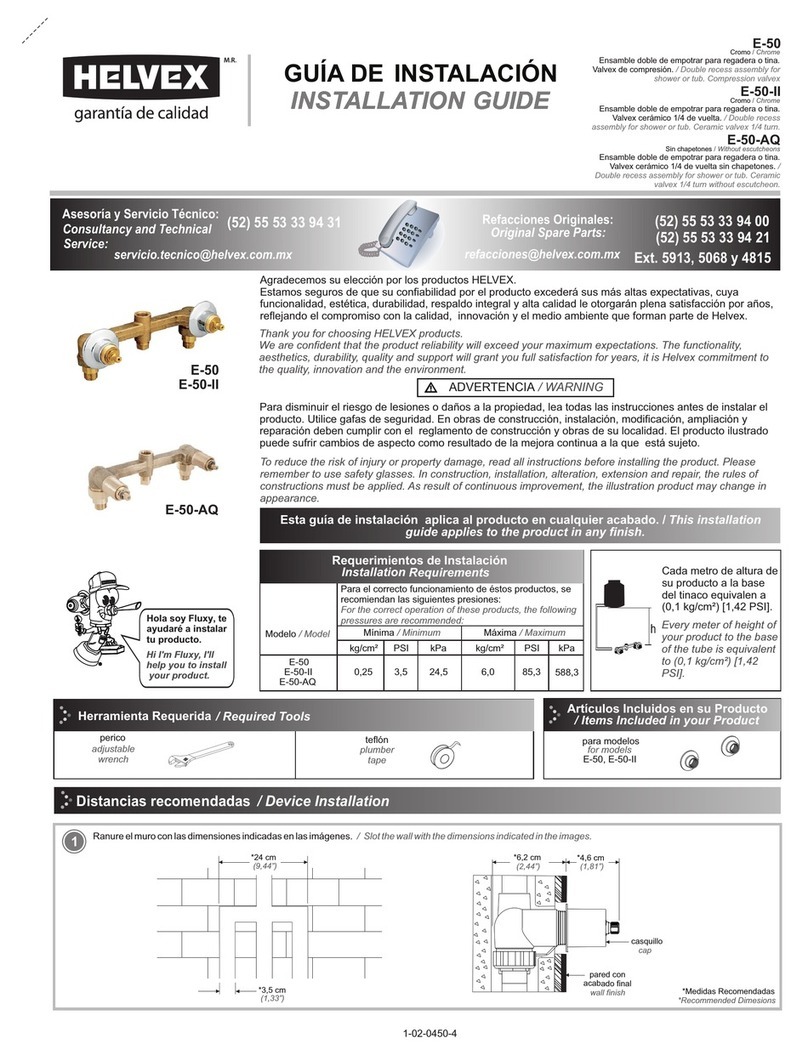 Helvex E-50 User manual Helvex E-50 User manual
