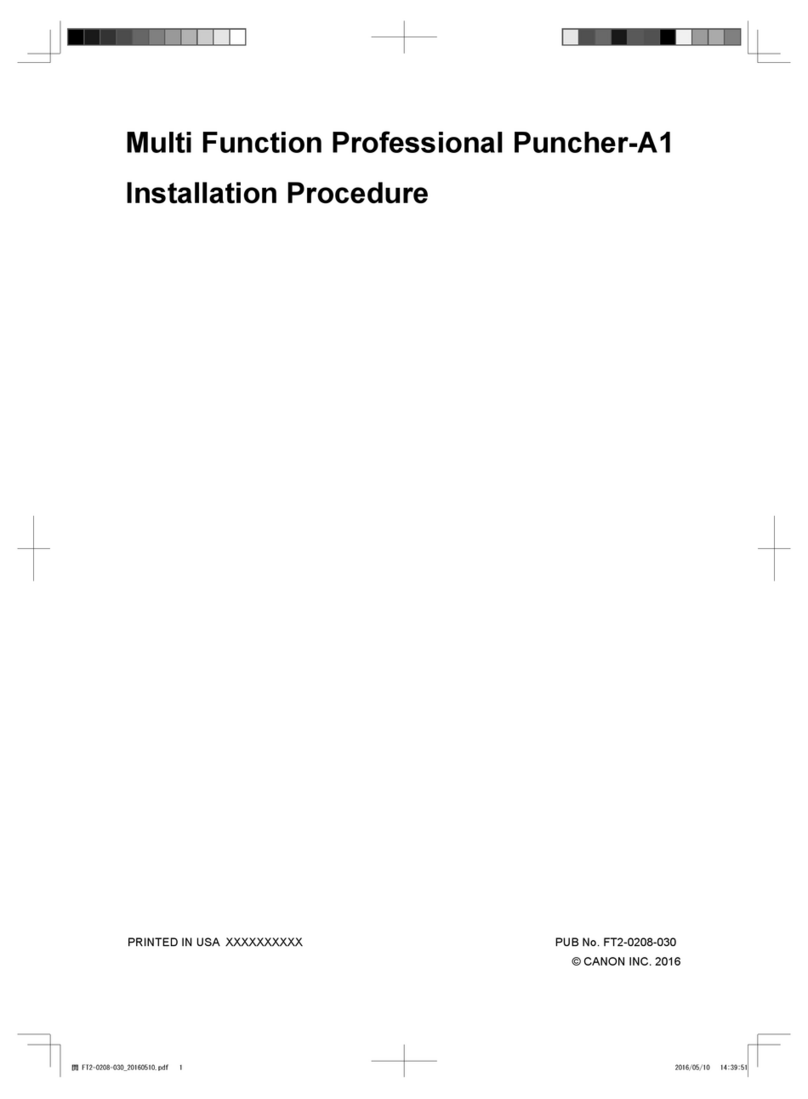 Canon Multi Function Professional Puncher-A1 Operating and maintenance manual