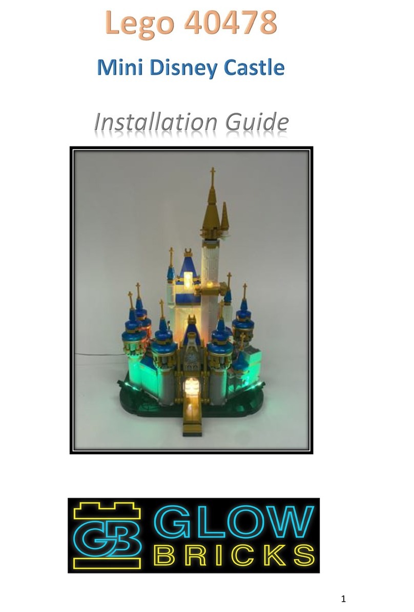 Glow Bricks Mini Disney Castle Lego 40478 installation guide