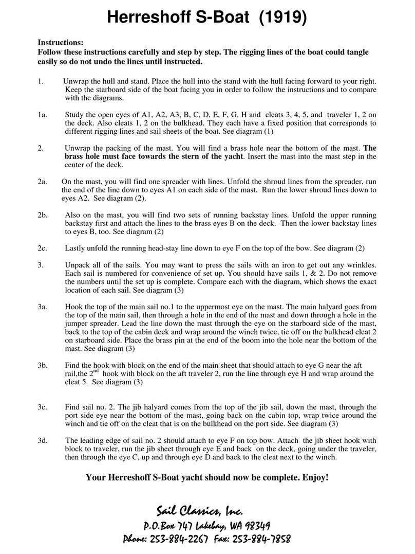 Sail Classics Herreshoff S-Boat instructions