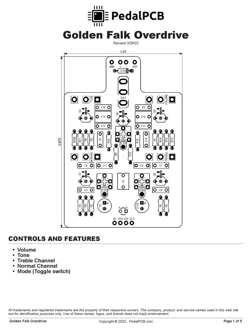 PedalPCB Golden Falk Overdrive User manual PedalPCB Golden Falk Overdrive User manual