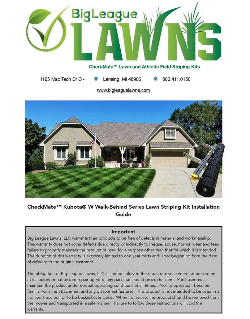 Big League Lawns CheckMate Kubota W Walk-Behind Series installation guide