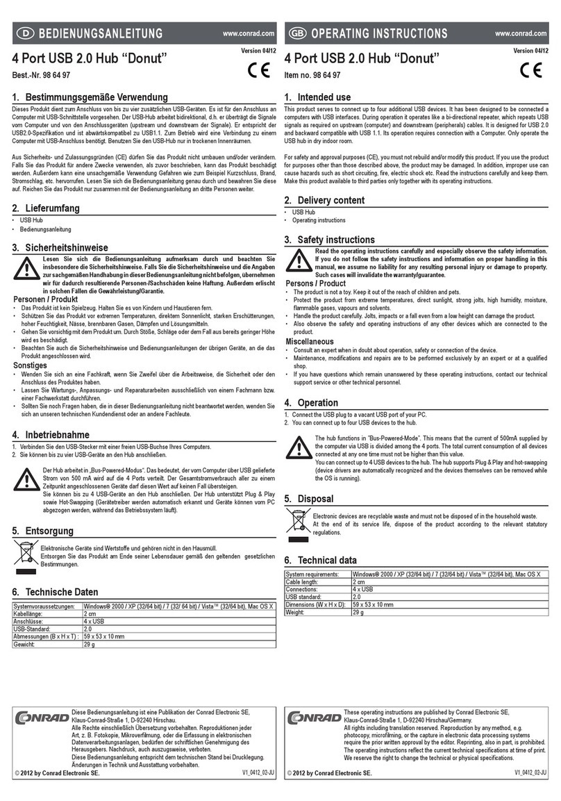 Conrad Donut operating instructions