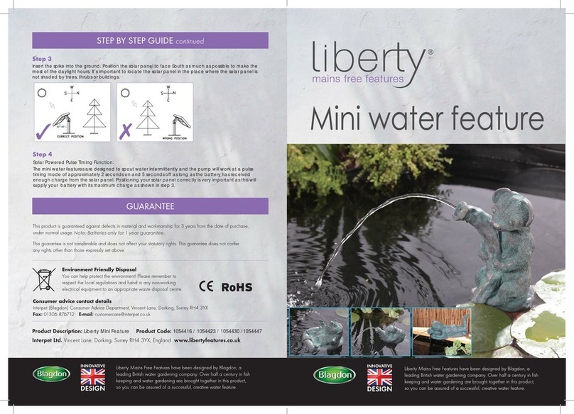 Liberty Mini water feature installation instructions