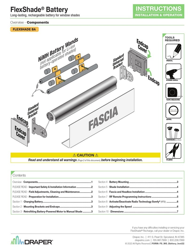 Draper FlexShade BA instructions