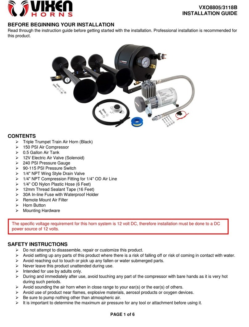 Vixen Horns VXO8805/3118B installation guide