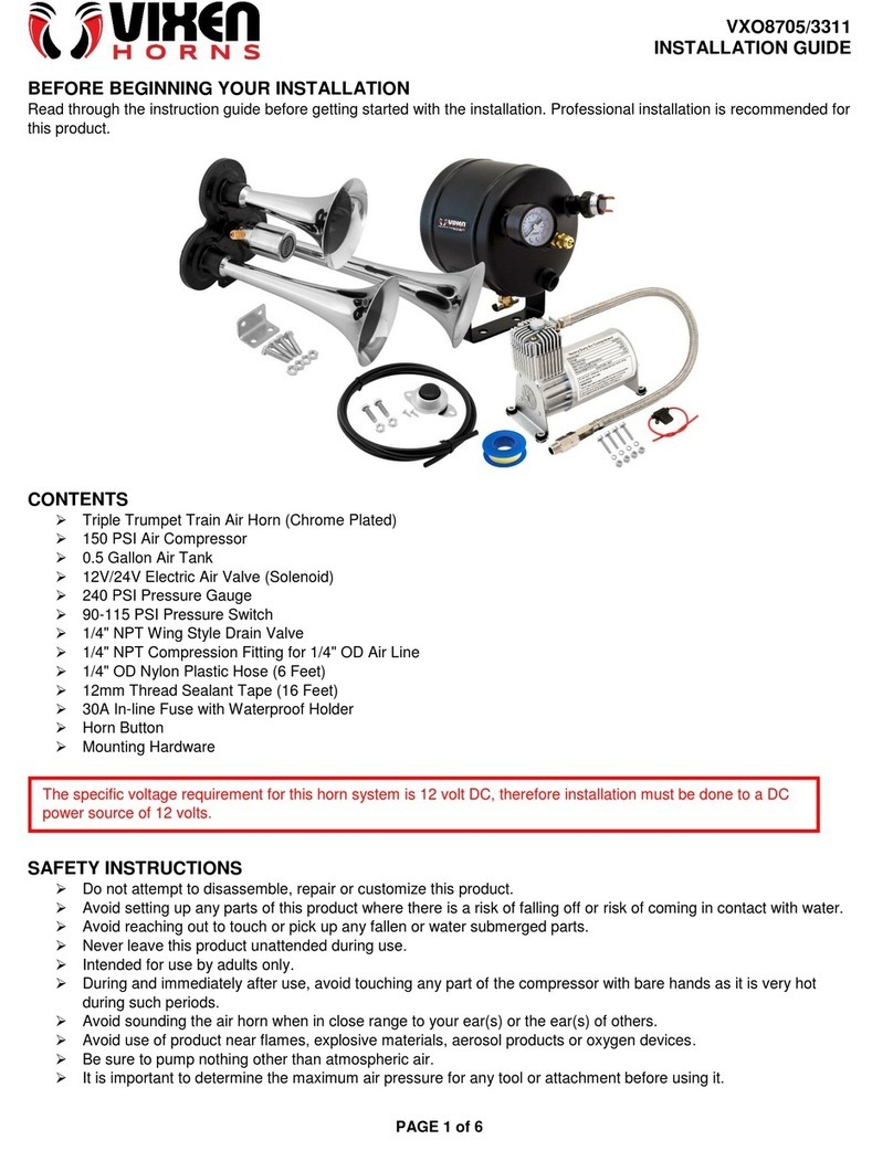Vixen Horns VXO8705/3311 installation guide