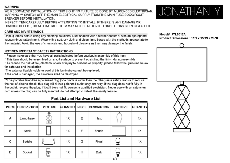 JONATHAN Y JYL5012A quick start guide