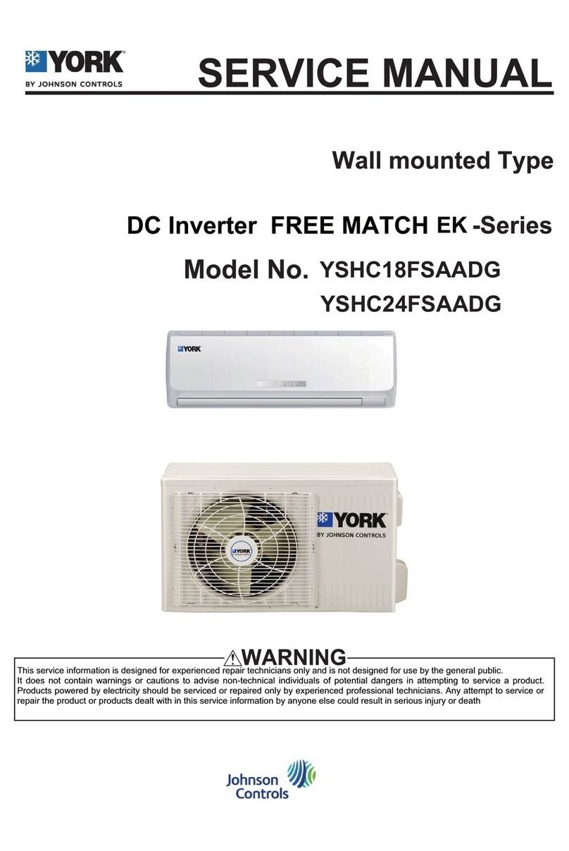 Johnson Controls york free match ek Series User manual