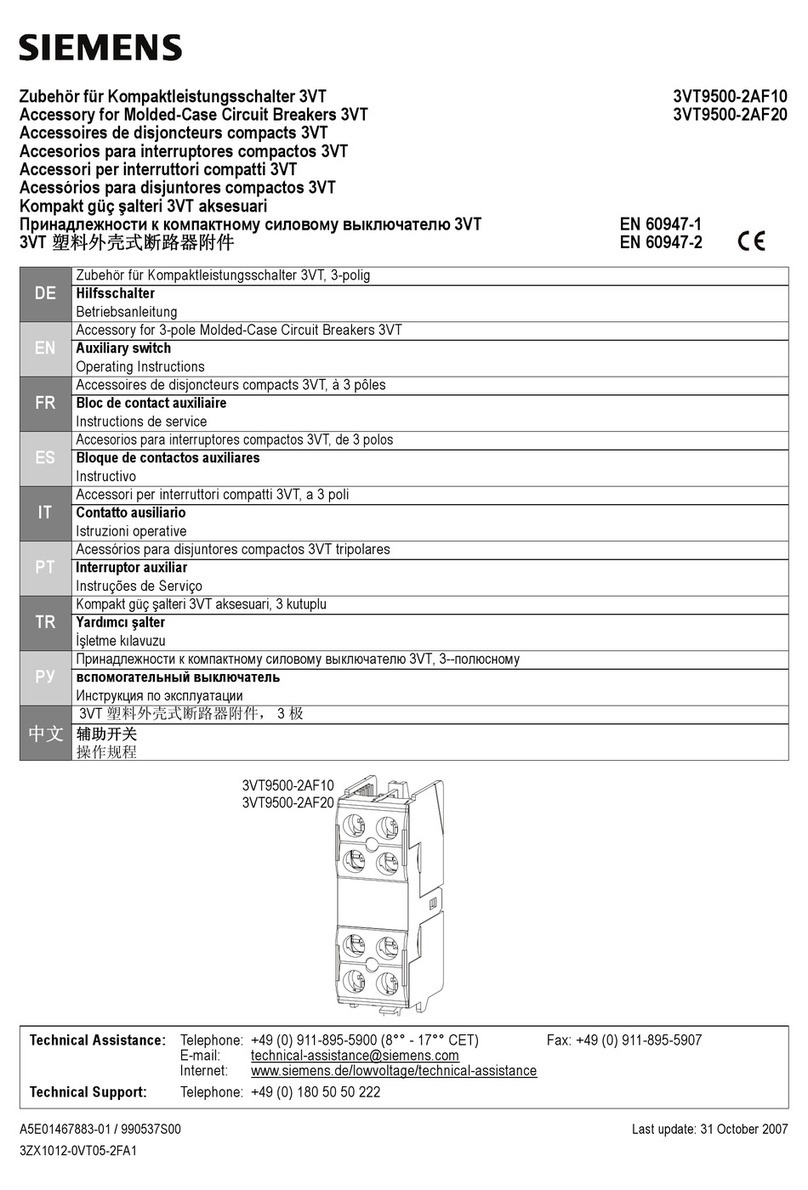 Siemens 3VT9500-2AF10 User manual