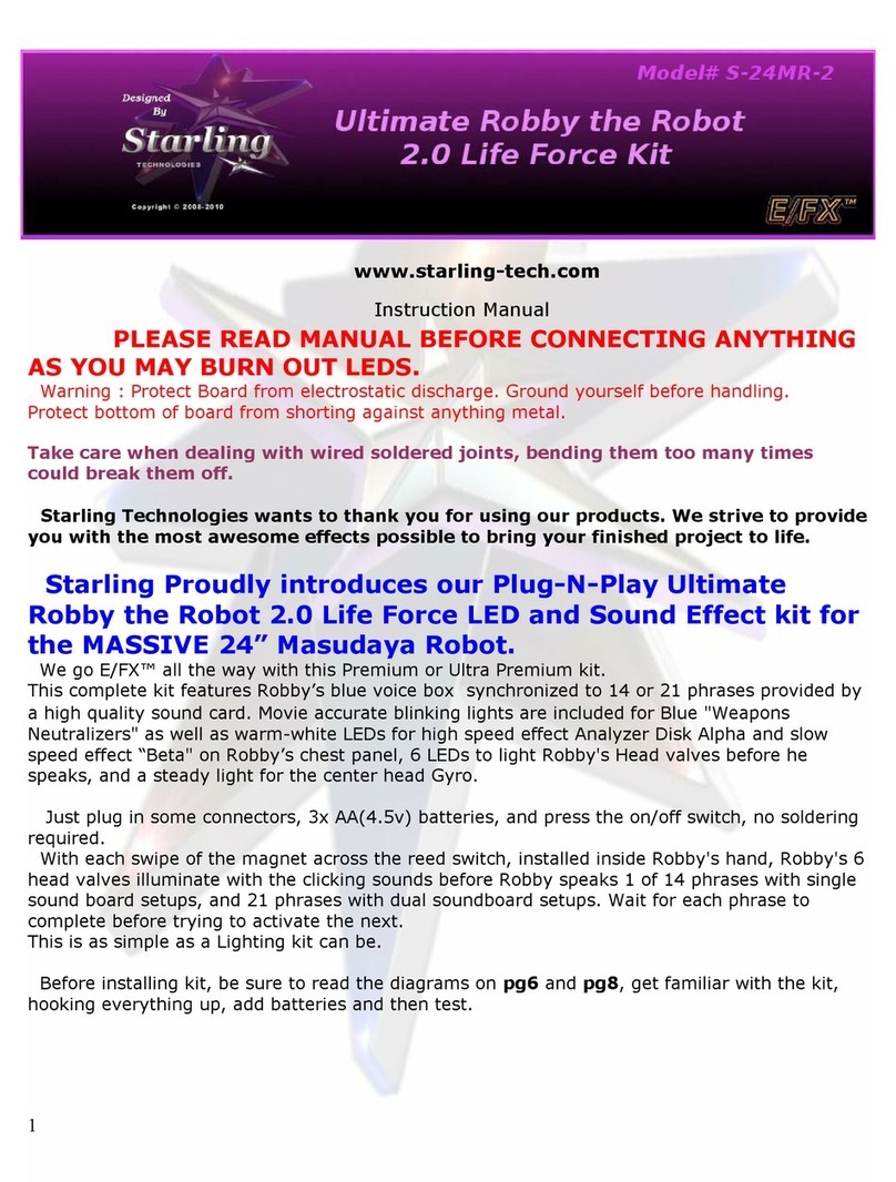 Starling Technologies Ultimate Robby the Robot 2.0 Life Force Kit User manual