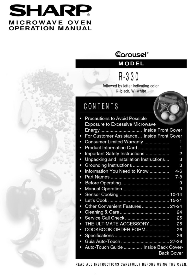 Sharp Carousel R-330 User manual