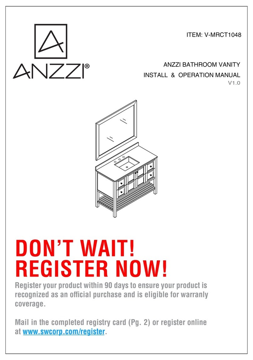 Anzzi MONTAIGNE V-MRCT1048 Install & Operation Manual