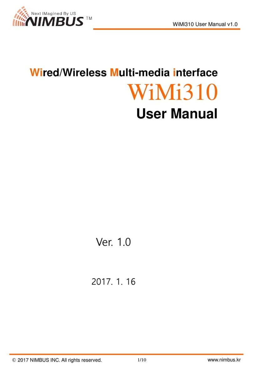 Nimbus Water Systems WiMi310 user manual