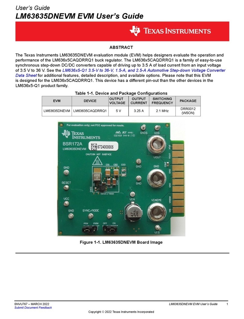 Texas Instruments LM63635DNEVM User manual