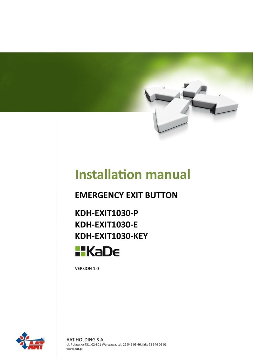 AAT Holding KaDe KDH-EXIT1030-P installation manual AAT Holding KaDe KDH-EXIT1030-P installation manual