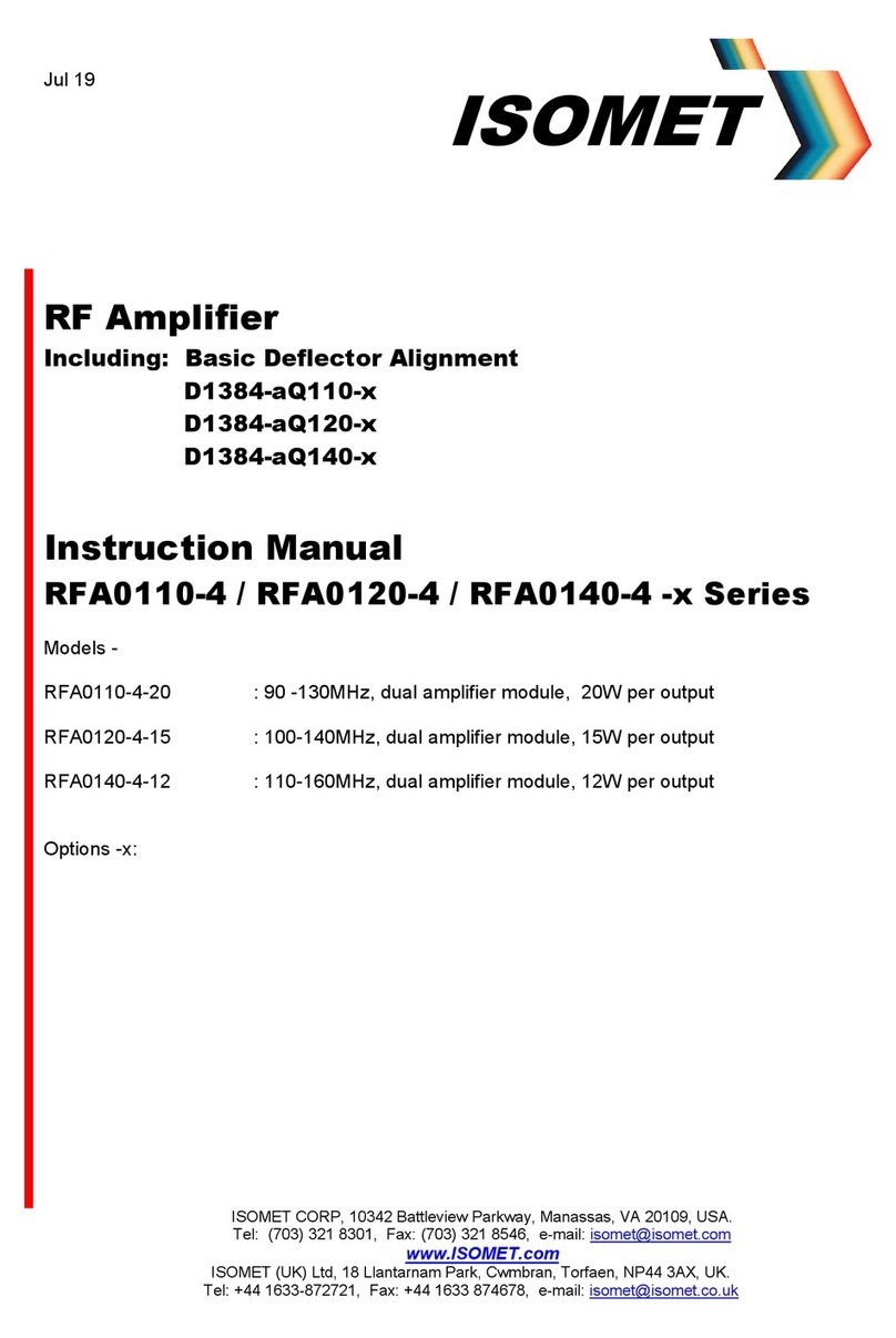 ISOMET RFA0110-4 Series User manual