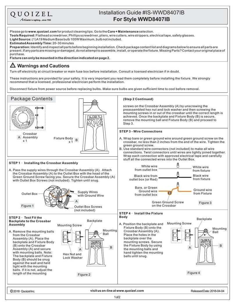 Quoizel WWD8407IB User manual Quoizel WWD8407IB User manual