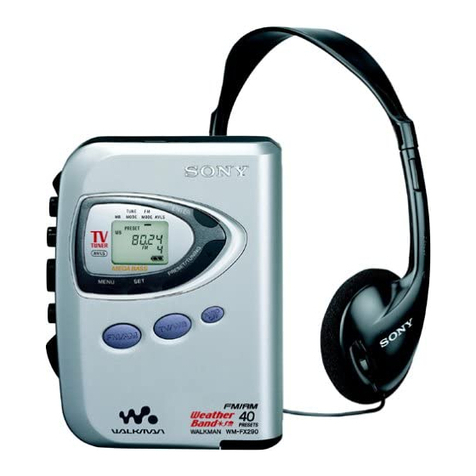 Sony Walkman WM-FX290 operating instructions