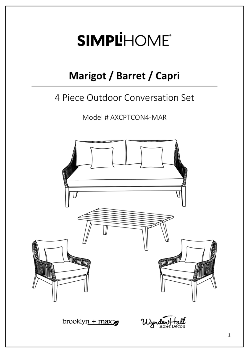 Simpli Home WyndenHall Brooklyn + Max AXCPTCON4-MAR User manual