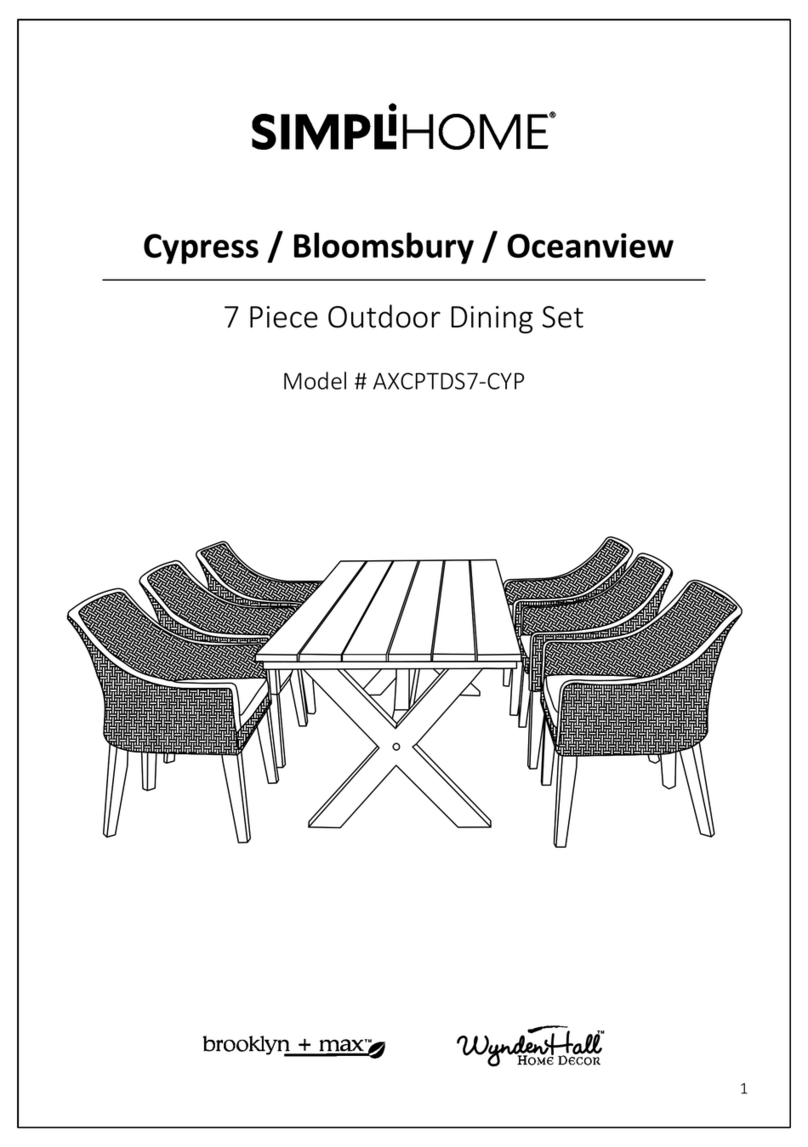 Simpli Home WyndenHall Brooklyn + Max AXCPTDS7-CYP User manual