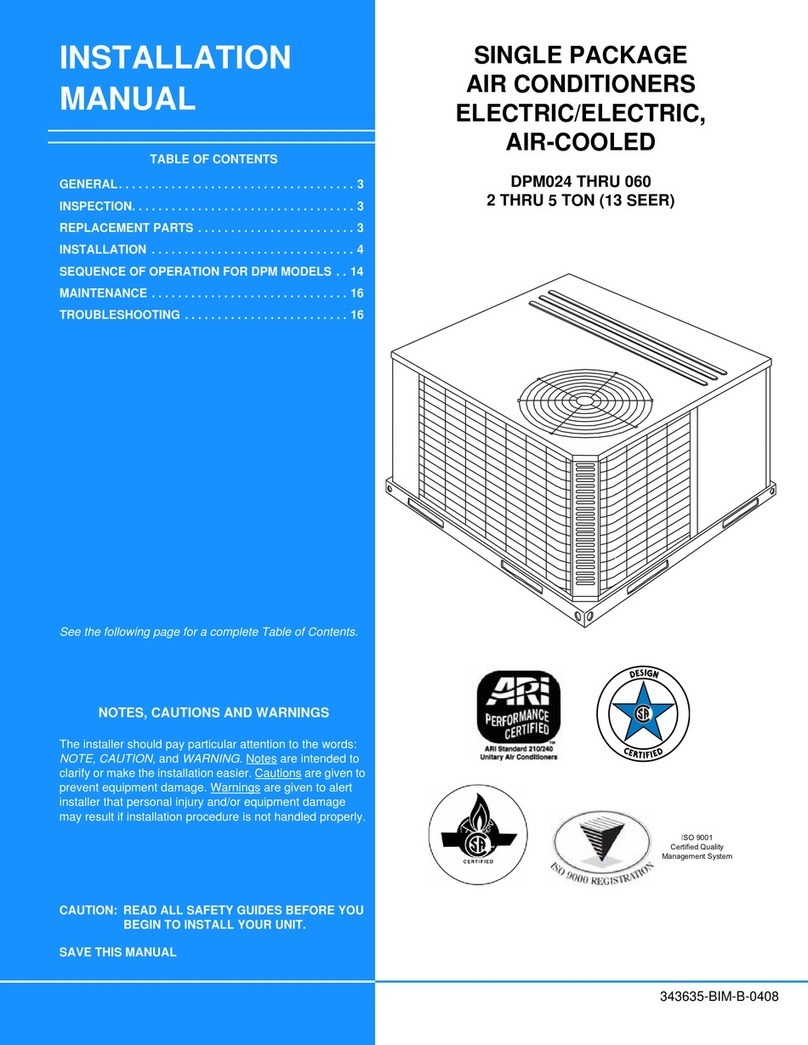 Johnson Controls Unitary Products DP M 024 Series User manual