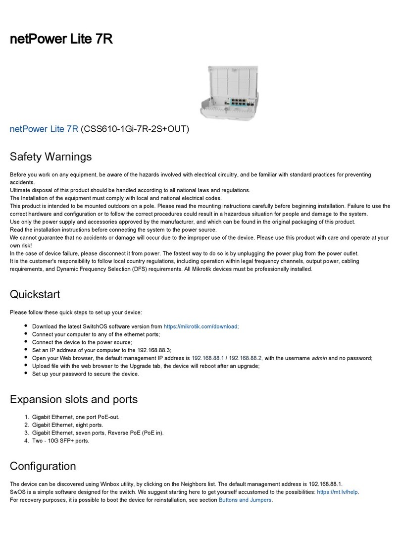 MikroTik netPower Lite 7R User manual