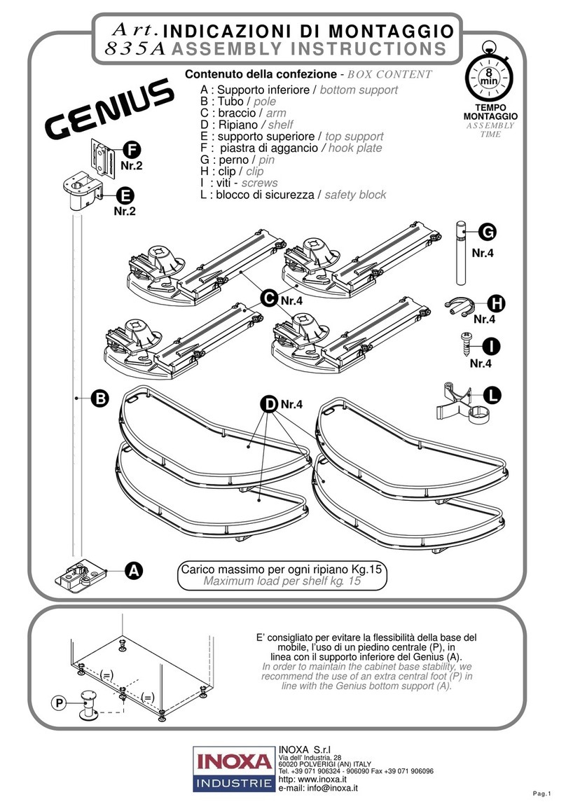 INOXA GENIUS 835A Assembly instructions