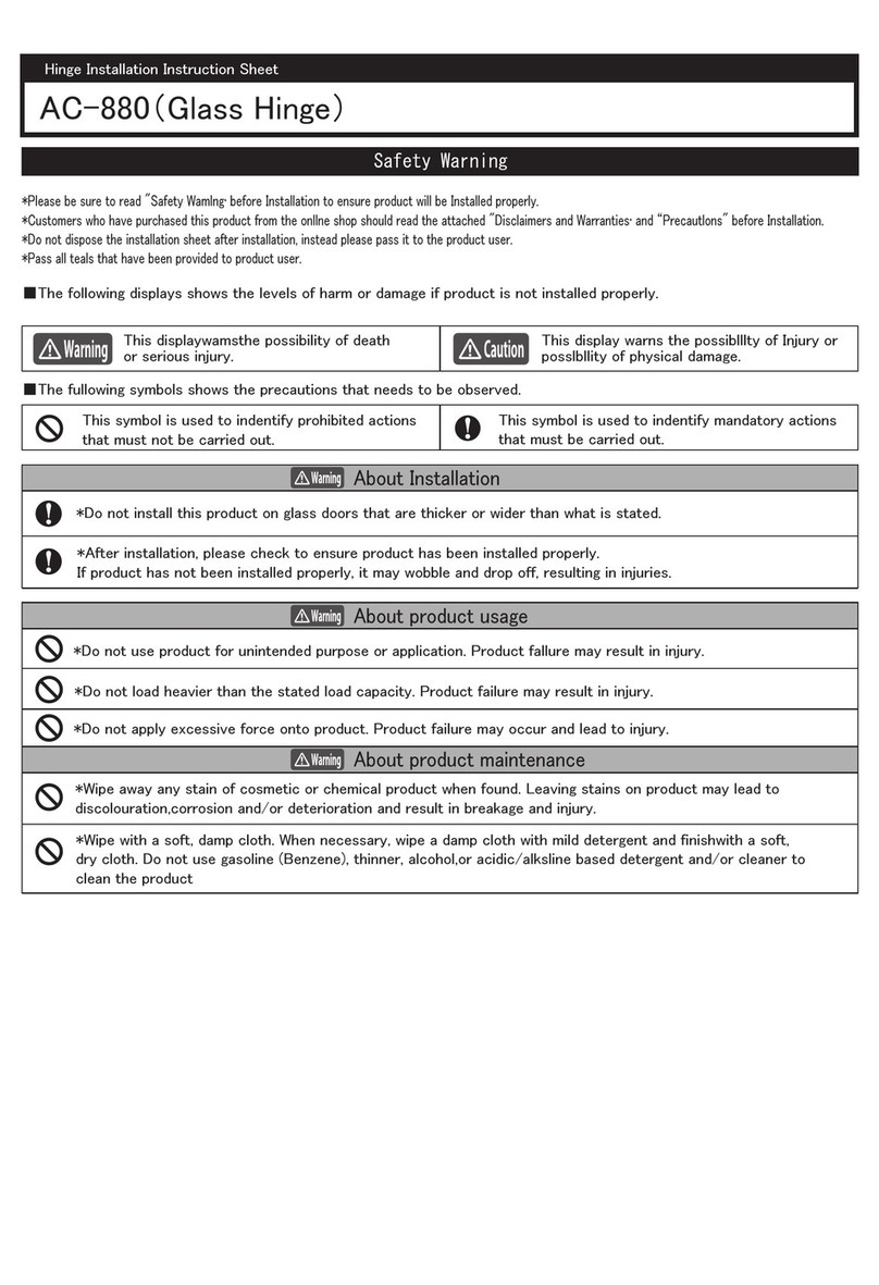 KAWAJUN AC-880 Installation instruction sheet