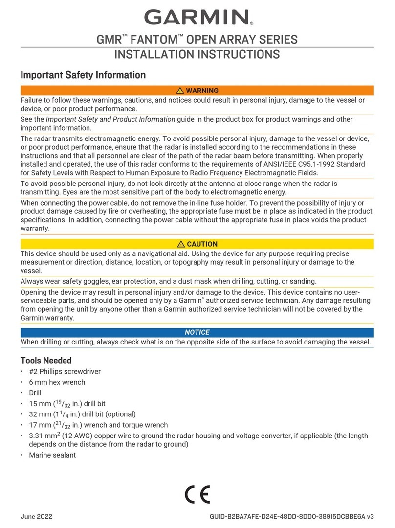 Garmin GMR FANTOM OPEN ARRAY Series installation instructions