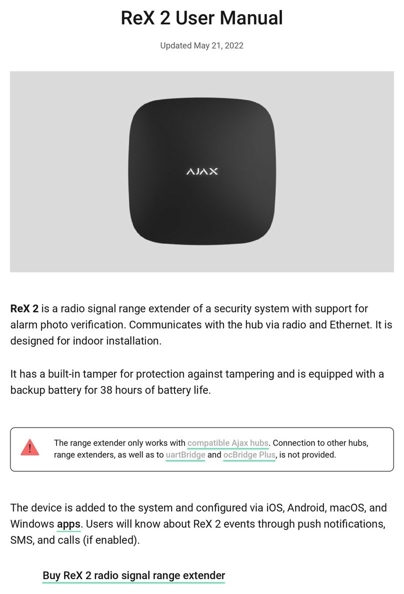 AJAX ReX 2 User manual
