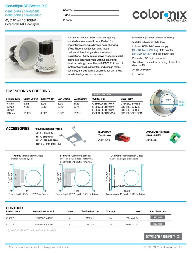 Coloronix Downlight SR 2.0 Series manual