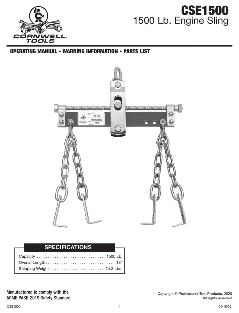 Cornwell Tools CSE1500 operating manual