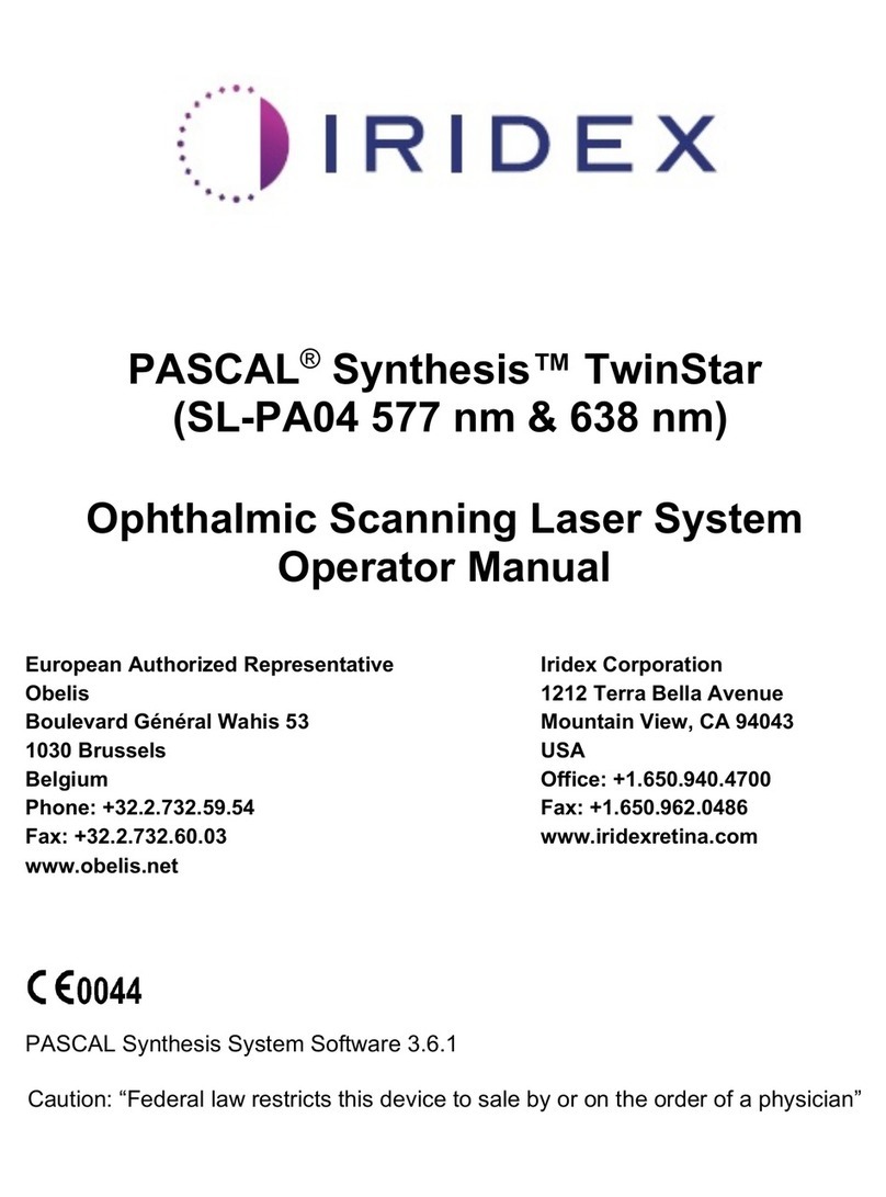 Iridex PASCAL Synthesis TwinStar Operator's manual