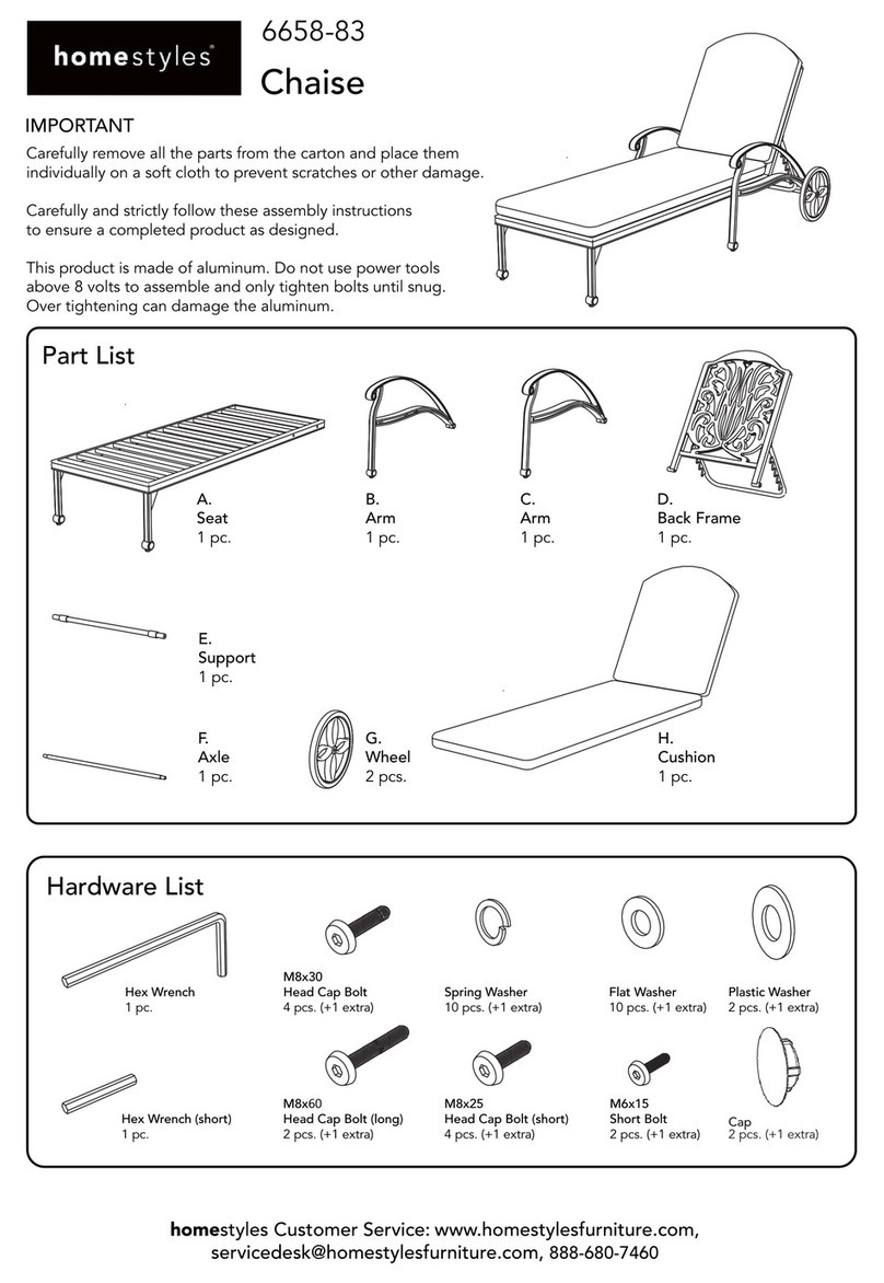 Home Styles 6658-83 quick start guide Home Styles 6658-83 quick start guide