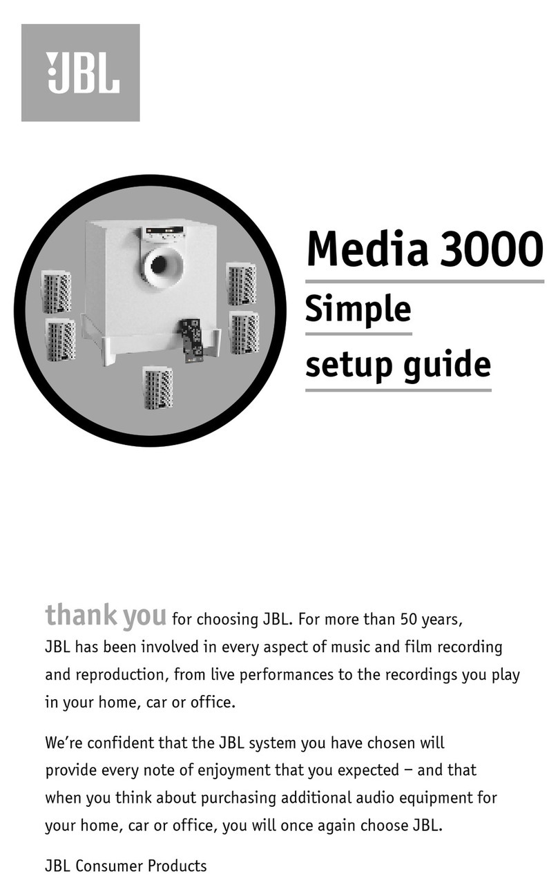 JBL Media 3000 User manual