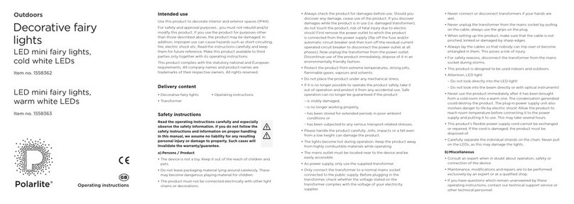Polarlite 1558362 User manual