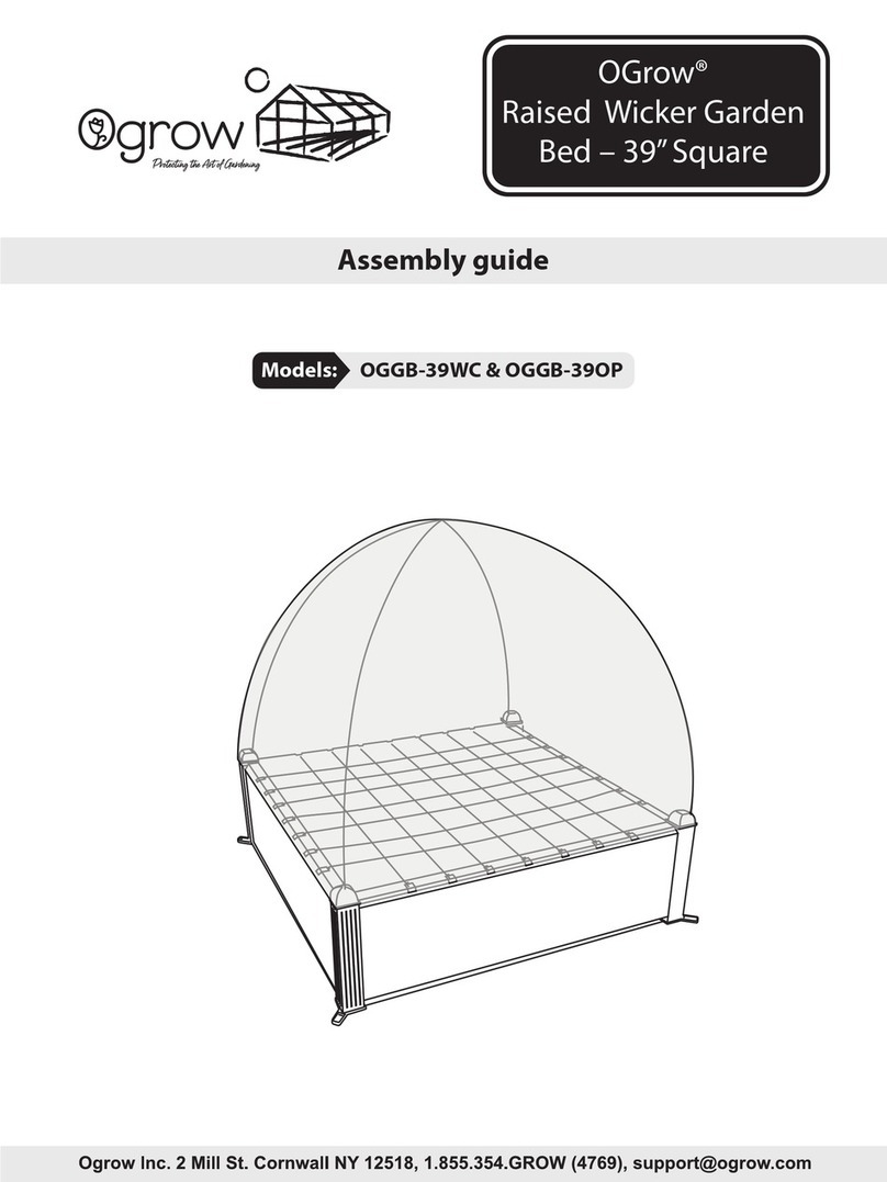 oGrow Raised Wicker Garden OGGB-39WC Assembly guide