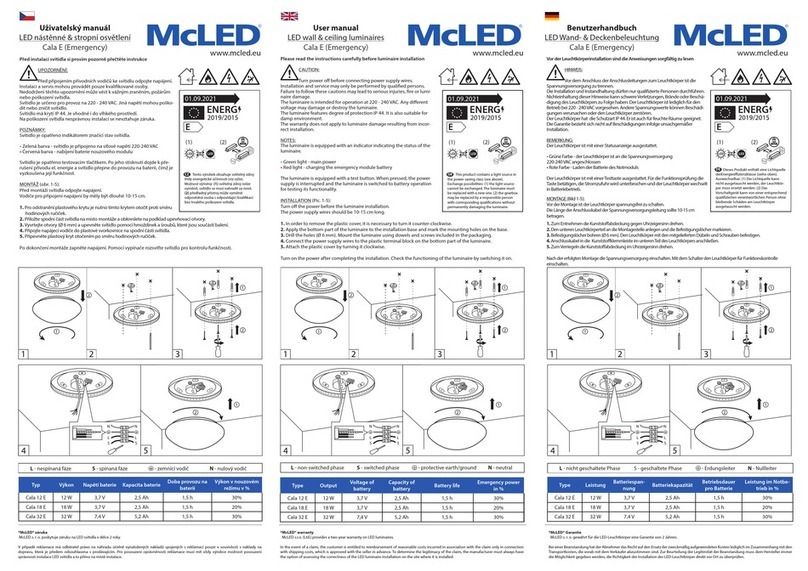 McLED Cala 12 E User manual